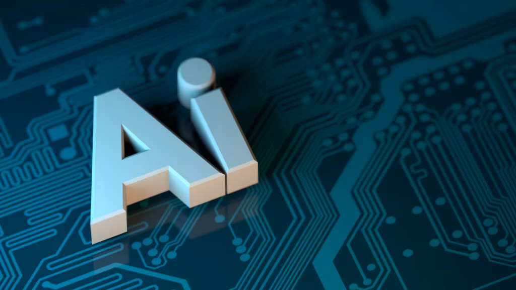 Lettres "AI" illustrant le concept d'intelligence artificielle