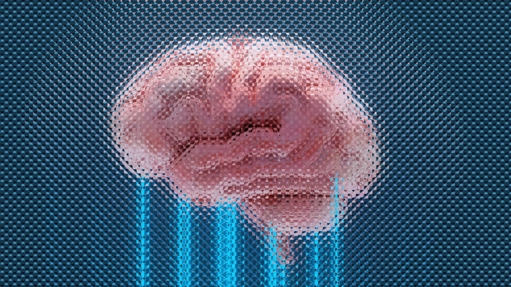 Représentation abstraite d'un cerveau numérique symbolisant l'intelligence artificielle générale